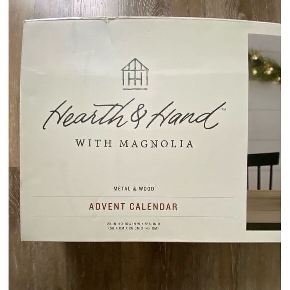 Hearth & Hand Magnolia Christmas Tree Advent Calendar wood and metal - Picture 5 of 12